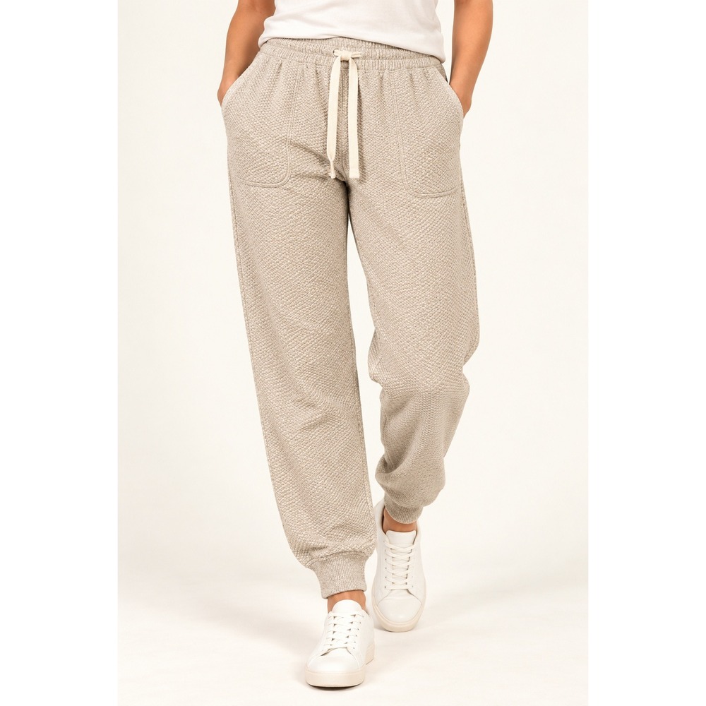 OFFLINE by Aerie Textured Knit Joggers Cream Beige High Waist XL Tall